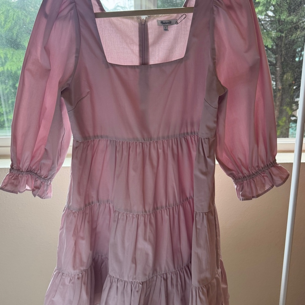 Madewell Pink Blouse with Branded Neck Label